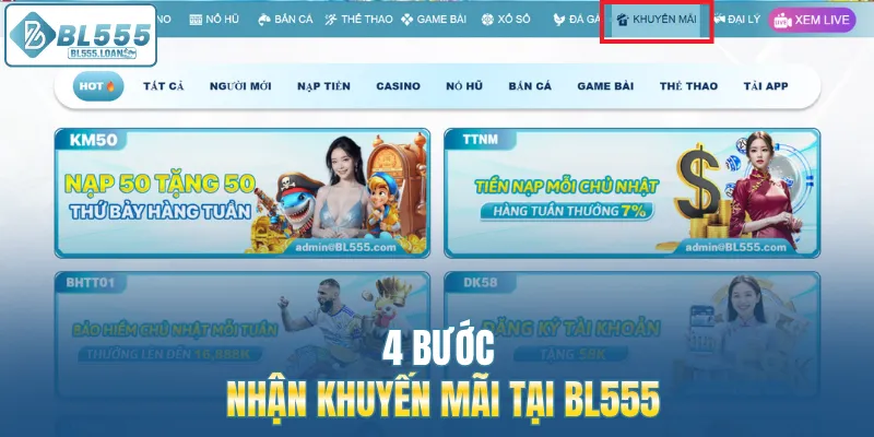 4 bước nhận khuyến mãi mới