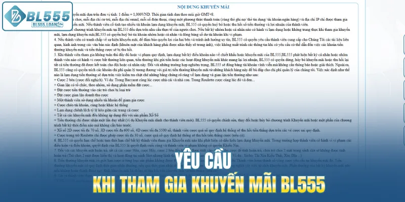 tham gia khuyến mãi bl555